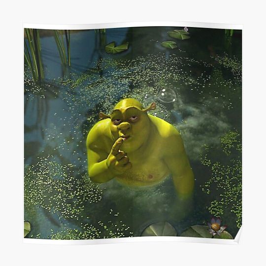 Cheeky Shrek Premium Matte Vertical Poster