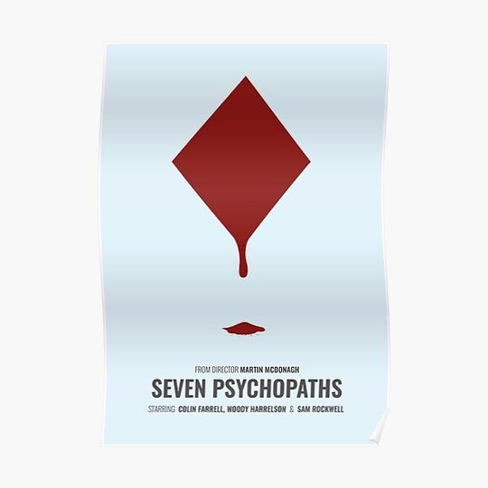 Discover Seven Psychopaths Film Art Premium Matte Vertical Poster