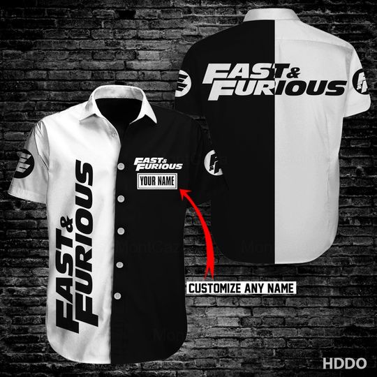 Discover Fast And Furious Button Shirt, Fast And The Furious, Personalized Name Shirt