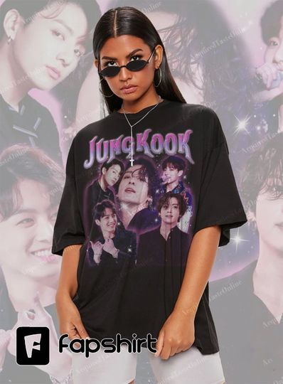 Discover Jungkook Vintage Style T-shirt, Korean K-pop Fans Gift, Kpop Tshirt Tee, Jungkook Vintage tshirt