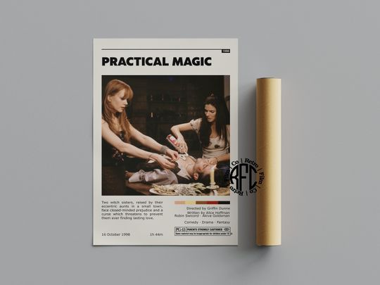 Discover Practical Magic Retro Movie Poster Print | Minimalist Movie Poster
