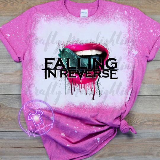 Falling in Reverse Rock band shirt bleached shirt