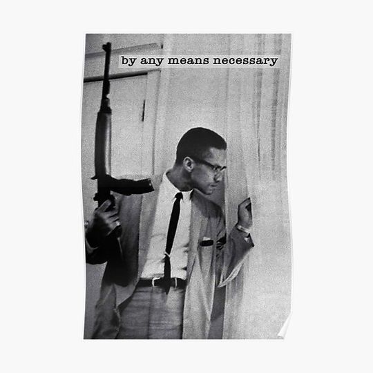 Malcolm by any means necessary Premium Matte Vertical Poster