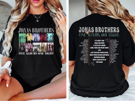 Jonas Brothers Five Albums One Night The Tour 2023 Shirt, Jonas Brothers 2023 Tour Shirt, Jonas Brothers Fan