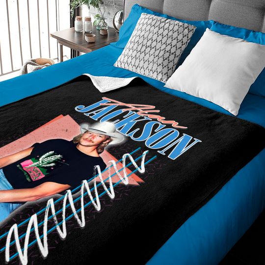 Alan Jackson / Vintage Faded-Style Fan Design - Alan Jackson - Baby Blankets