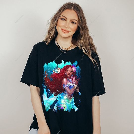 The Little Mermaid Shirt, Disney Black Mermaid Shirt