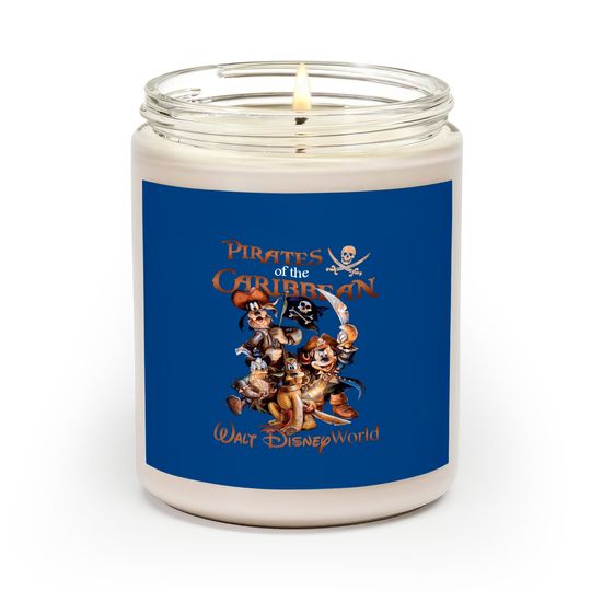 Discover Pirates of the Caribbean Disneyland Scented Candles, Vintage Retro Mickey Pirates Scented Candles