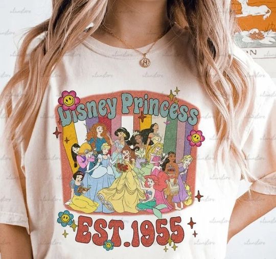 Retro Disney Princess Est 1955 Shirt, Princess Squad Shirt