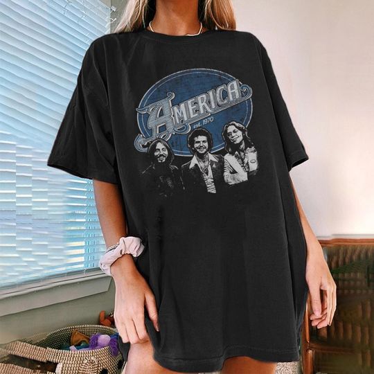 Discover America band shirt, Retro America Band Vintage  Shirt