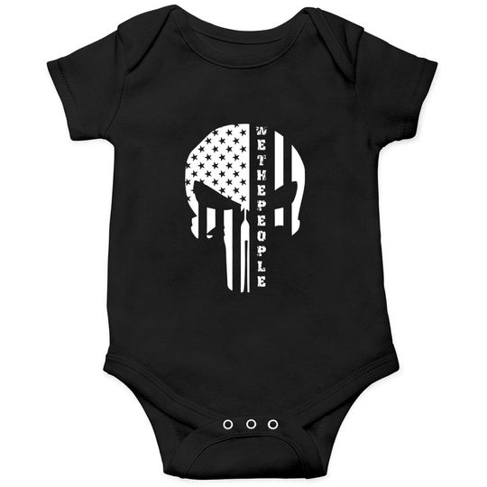 Punisher We The People Onesies, Punisher Onesies, Punisher skull Onesies