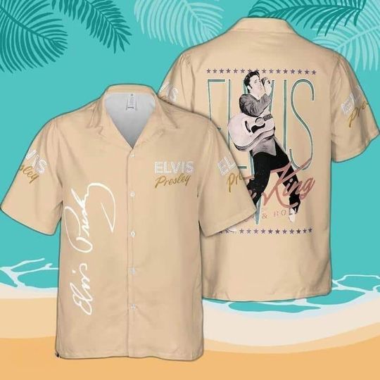 Elvis Presley Hawaiian Shirt Gift For Rock Lovers, Elvis Presley Music Hawaiian Shirt