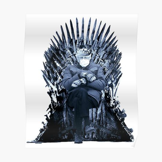 Discover bernie sanders throne Premium Matte Vertical Poster