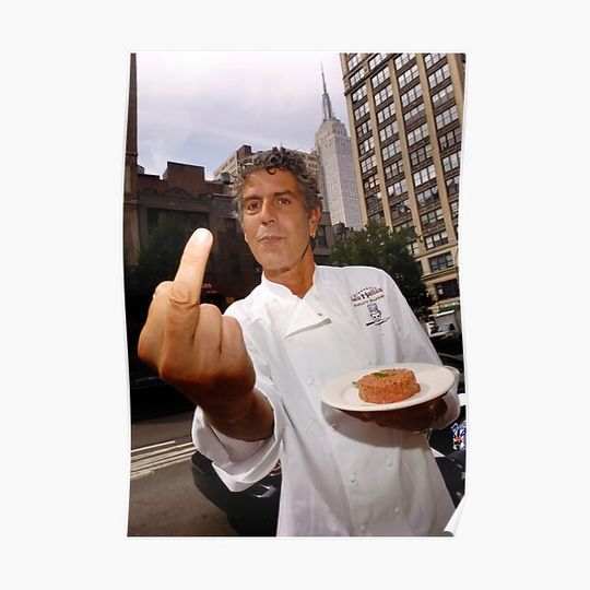 Anthony Bourdain for ‘selfish’ Premium Matte Vertical Poster