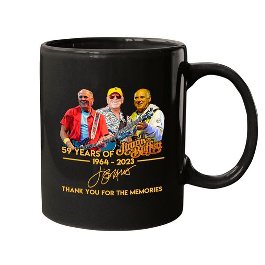 Vintage Jimmy Buffett 59 Years Anniversary 1964 - 2003 Mugs