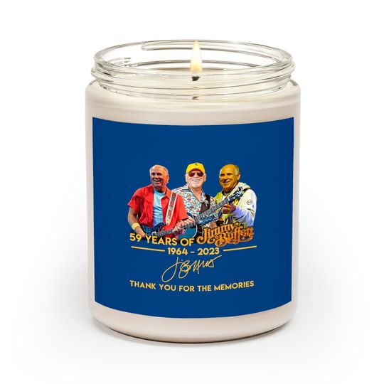 Discover Vintage Jimmy Buffett 59 Years Anniversary 1964 - 2003 Scented Candles