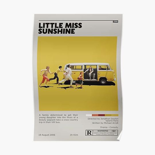 Vintage Little Miss Sunshine Poster Premium Matte Vertical Poster