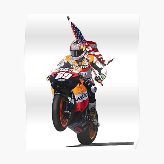 Discover Nicky Hayden #1 Laguna Seca Premium Matte Vertical Poster
