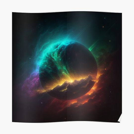 Discover Interstellar Gas Clouds/Orion Nebula Sky/Spacewalk Adventure/Asteroid Belt Debris/Comet Shoemaker-Levy 9/Space Art Premium Matte Vertical Poster