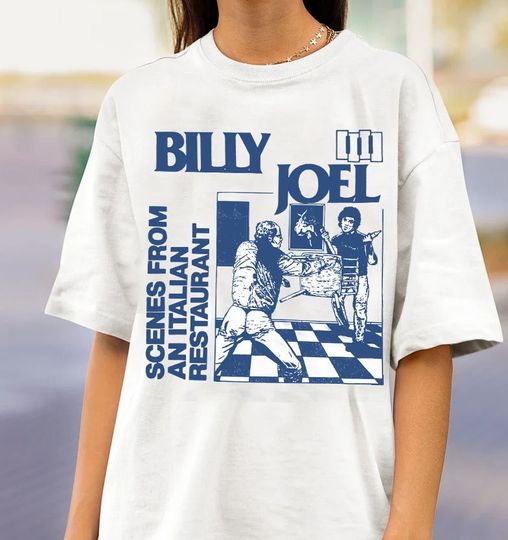 Billy Joel Vintage Retro T-Shirt, Billy Joel Scenes From An Italian Restaurant Shirt