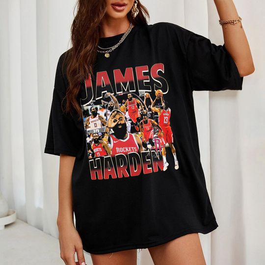 James Harden Rockets Vintage Shirt, James Harden Fan Tees, Basketball Shirt