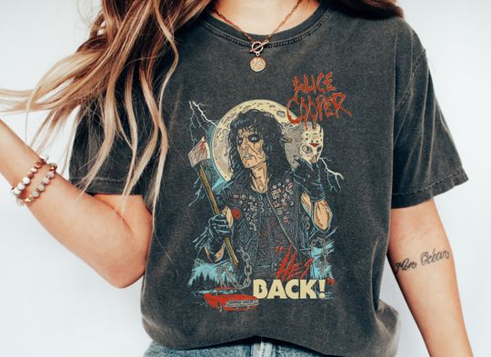 Comfort Colors Alice Cooper T-Shirt, Oversized Shirt, Classic Rock,