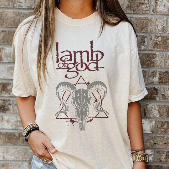 Comfort Colors Lamb of God T-Shirt, Oversized Shirt, Classic Rock,