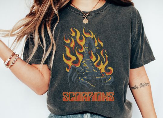 Scorpions T-Shirt, Oversized Shirt, Classic Rock, Vintage, Vintage T Shirt, Retro Vintage Shirt, Trendy Gifts, Scorpions