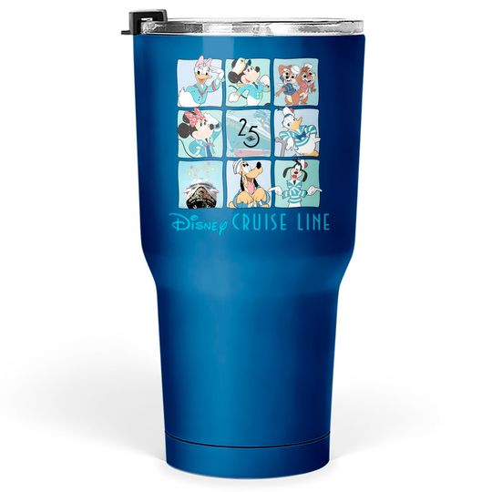 Disney Cruise line 25th anniversary Tumblers 30 oz, Silver anniversary at sea Tumblers 30 oz, Family cruise 2023 Tumblers 30 oz