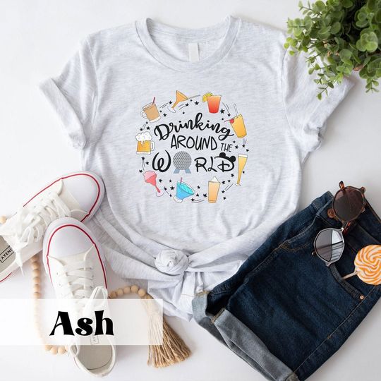 Drinking Around the World T-Shirt, Disney Drinks Shirt, World Traveler Shirt, Disney Drinking Shirt, Epcot Disney Shirt