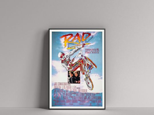 Rad (1986)  Movie Film POSTER (Bart Conner, Lori Loughlin)