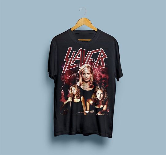 Buffy The Vampire Slayer Band Logo Retro Vintage Movie Shirt