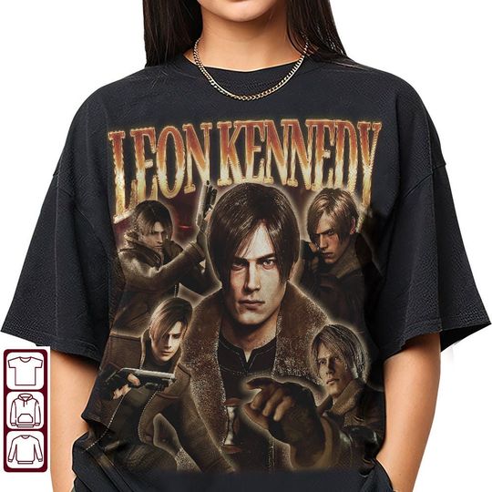 Leon Kennedy 90s Vintage Shirt, Leon Kennedy Shirt, Leon Kennedy Tee