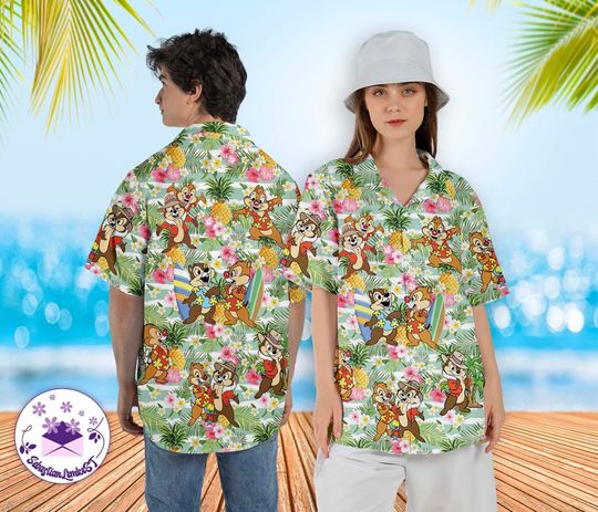 Chip And Dale Hawaiian Shirt, Disney Hawaiian Shirt