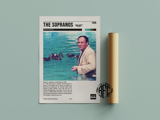 Sopranos Poster | The Sopranos Poster | Retro Vintage Poster