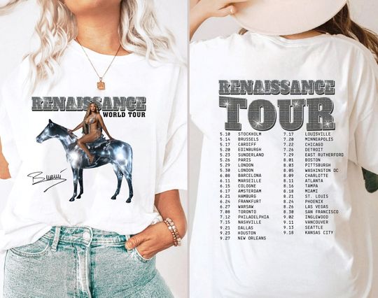 Beyonce Renaissance World Tour 2023 Bling Shirt, Beyonce tour Rhinestone 2023 Shirt