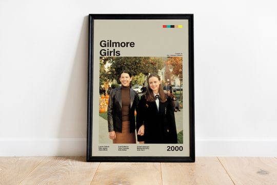Gilmore Girls Poster / Midcentury Modern, Retro TV Show Poster