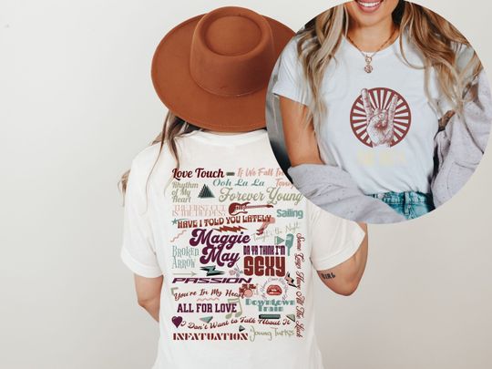 Rod Stewart Concert Tracklist Shirt | The Hits Tour Top