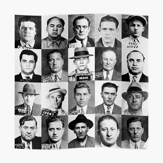 Discover Mobster Mugshots Premium Matte Vertical Poster