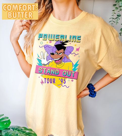 Vintage Disney Powerline Shirt, Disney 90s A Goofy Movie Powerline Stand Out Tour 95 Shirt