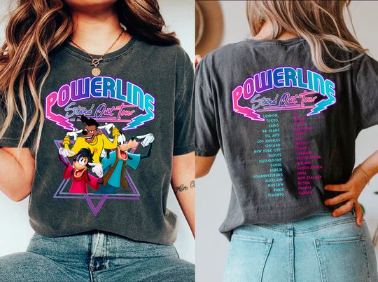 Vintage Disney Powerline Shirt, Disney 90s A Goofy Movie Powerline Stand Out Tour 95 Shirt