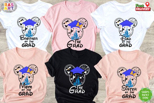 Disney Family The Grad Shirt, Graduation Shirt, Senior Shirt, Class of 2023 Shirt, Senior 2023 Shirt