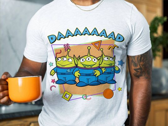 Toy Story Alien Dad Shirt, Disney Dad Shirt, Father Day's Shirt, Gift For Dad Shirt, 90s Toy Story Shirt, Little Green Aliens Shirt