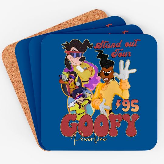 Disney Retro 90s A Goofy Movie Powerline Stand Out Tour 94 Comfort Coasters