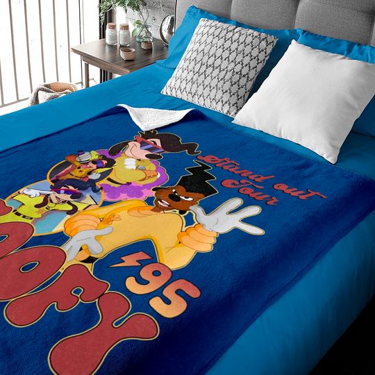 Disney Retro 90s A Goofy Movie Powerline Stand Out Tour 94 Comfort Baby Blankets