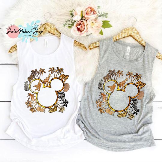 Animal Kingdom Tank, Leopard Disney Tank, Mickey Head Tank