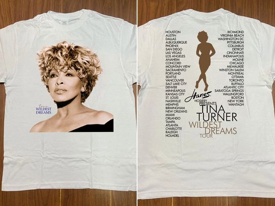 Tina Turner Wildest Dreams Tour 1996 T- Shirt, Tina Turner Tour '96 T-Shirt, Tina Turner T-Shirt