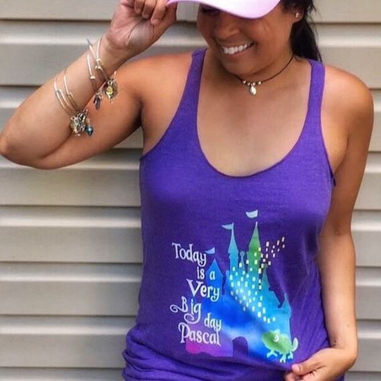 Disney Tangled Castle Tank Top Disney Shirt Rapunzel Castle Today Is A Very Big Day Pascal Disney Vacation Tank Top