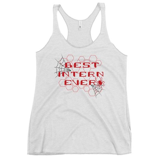 Marvel Spiderman Tank Top Avenger Campus Outfit Best Intern Ever Peter Parker Disney Women's Racerback Tank