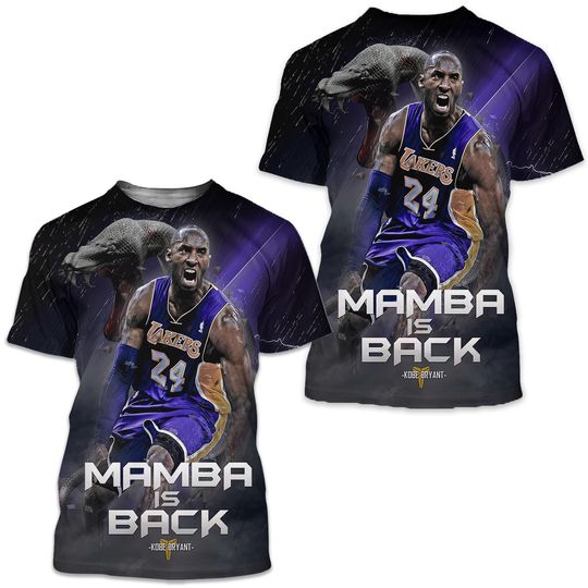 Kobe Bryant Mama Back Basketball Superstar Number 24 No. 8 T-Shirt