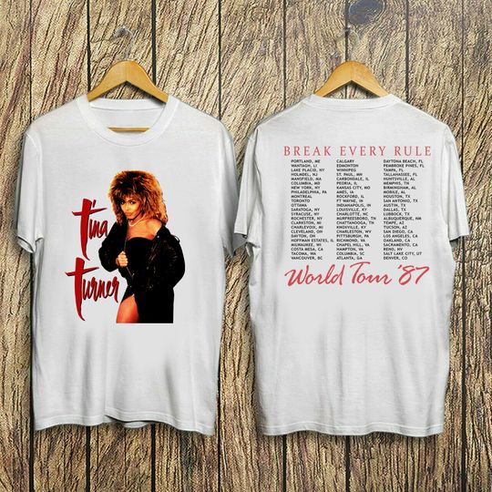 1987 Tina Turner Break Every Rule World Tour T-Shirt, Tina Turner Tour '87 T-Shirt